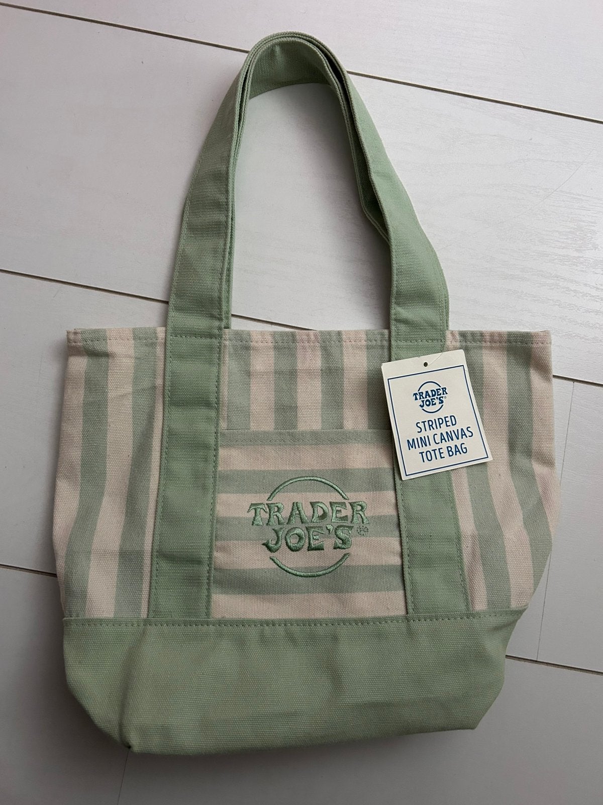 Trader Joe’s tote bag mini gesteept, Ophalen of Verzenden, Nieuw, Beige, Handtas
