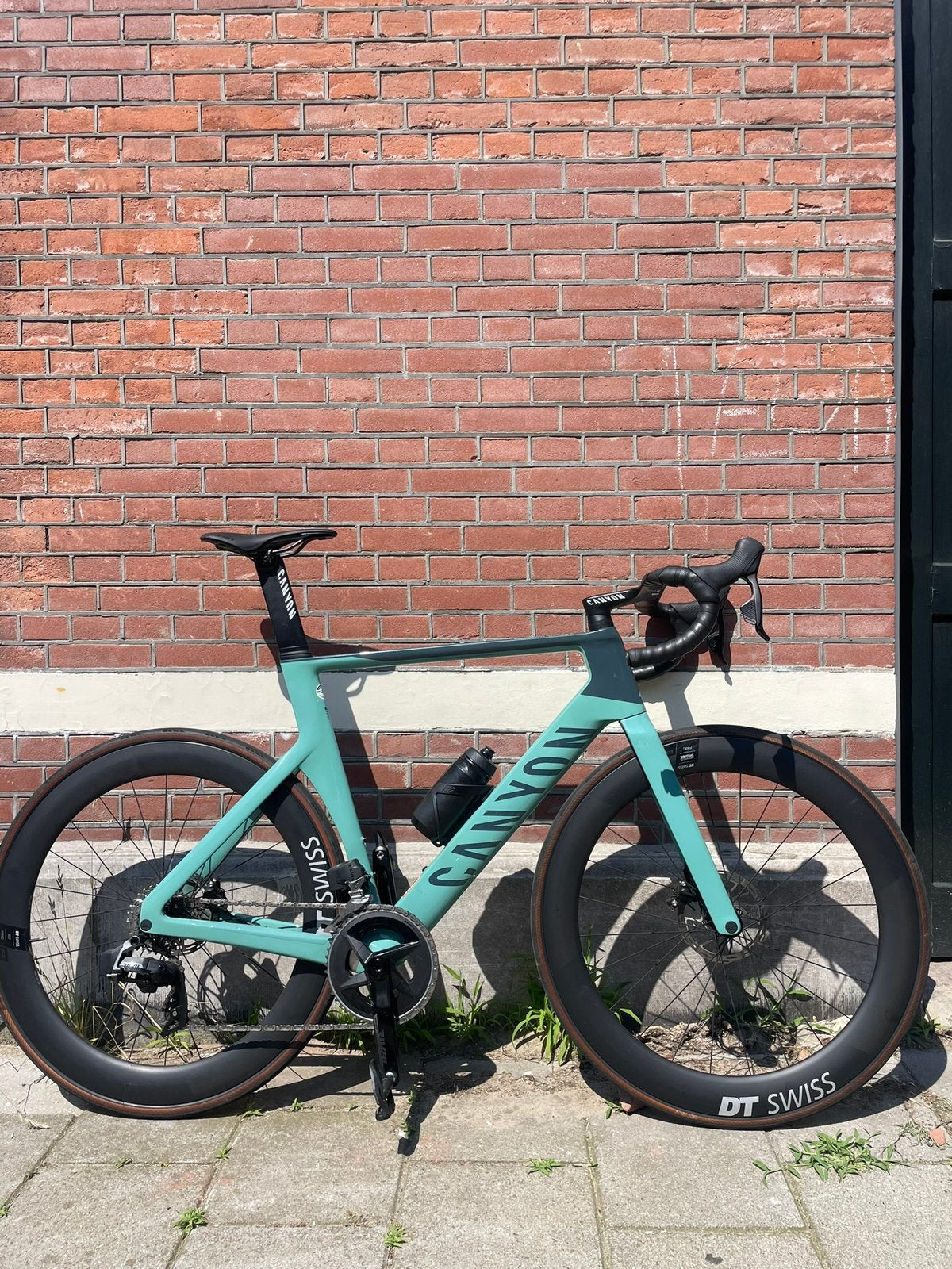 Canyon Aeroad CF SLX 7 Disc eTap - Maat L - Pale Green, 28 inch, Carbon, Heren, Zo goed als nieuw