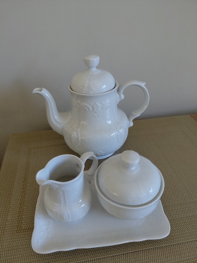 Koffiepot met roomstel, Mittertech Bavaria, Ophalen, Porselein, Overige stijlen, Overige typen