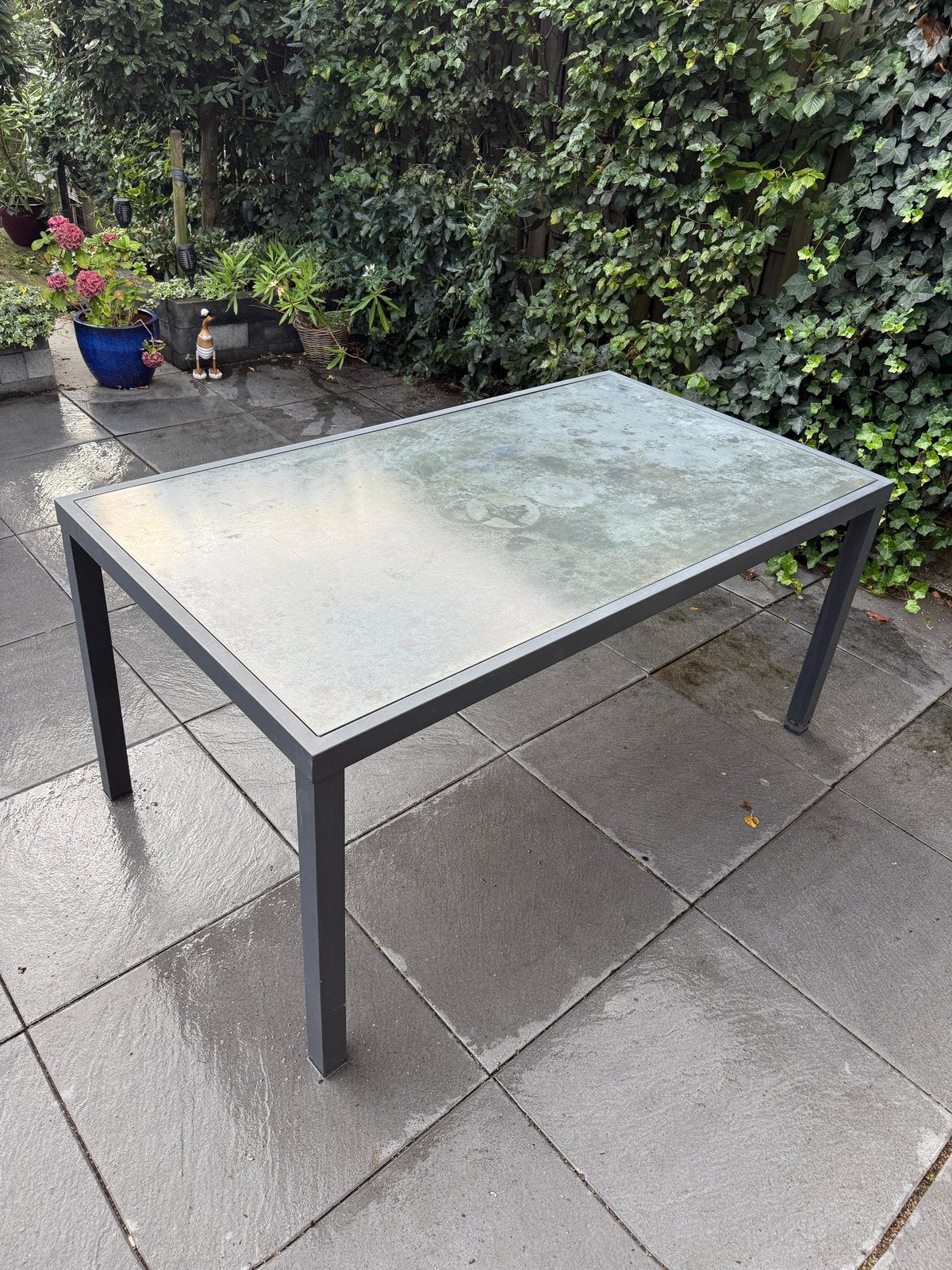 Tuintafel 90x 160, Tuin en Terras, Tuintafels, Ophalen, Gebruikt, Rechthoekig, Aluminium
