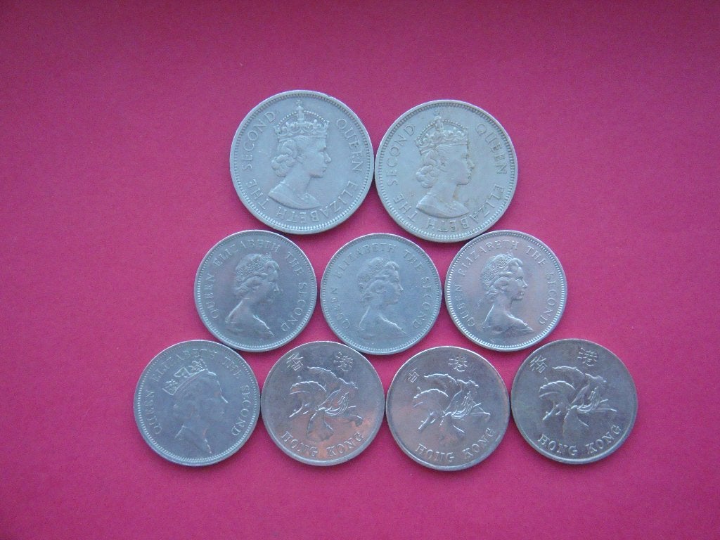 Hongkong setje munten 1 Dollar 1960 / 1998., Verzenden, Zuid-Azië, Setje