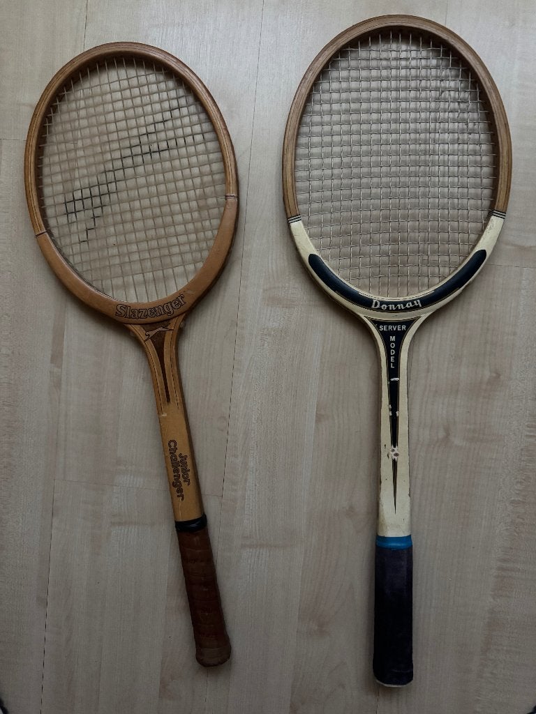 2 Houten tennisrackets, Ophalen of Verzenden, Gebruikt, Racket, Overige merken