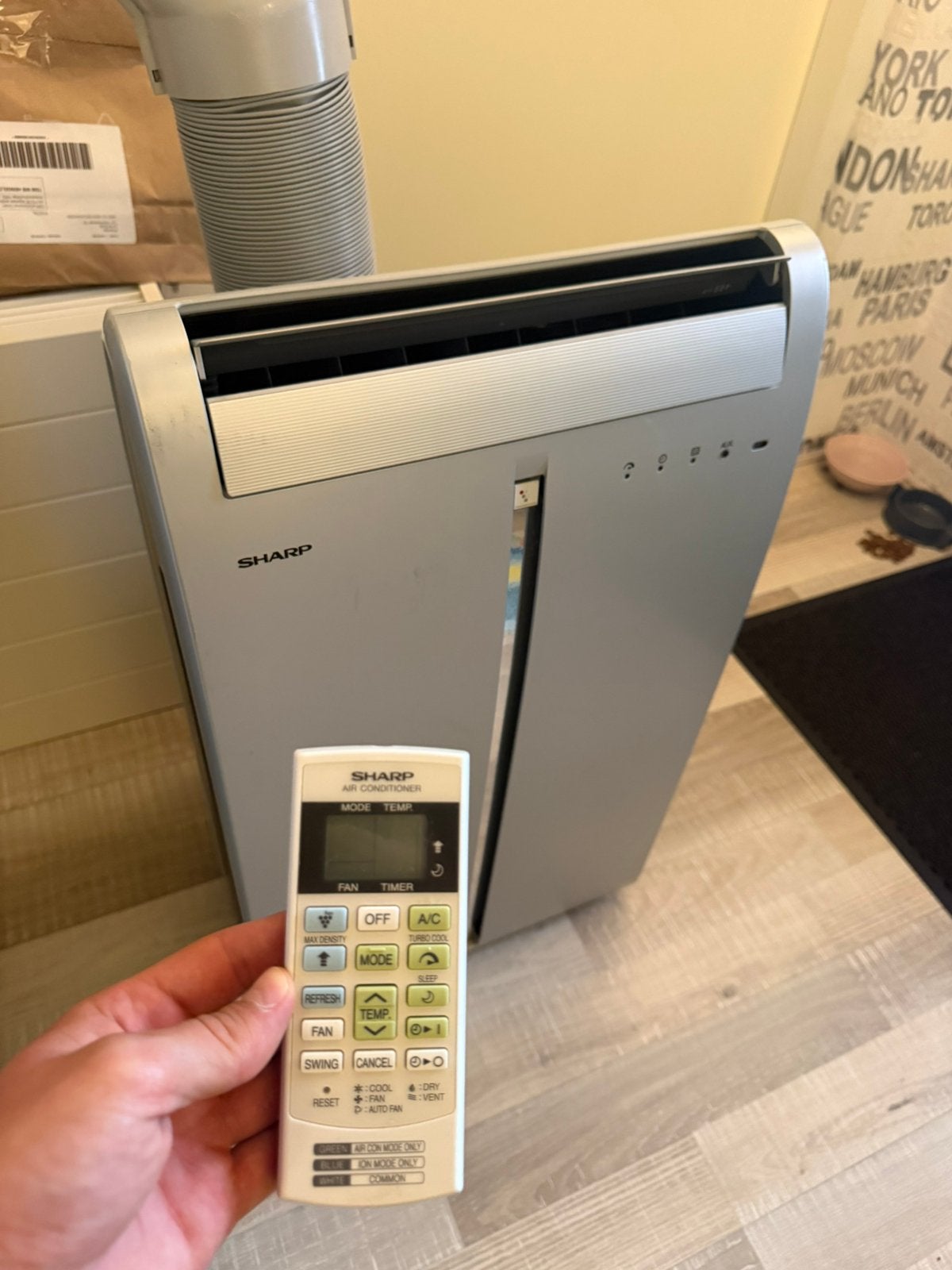 Mobiele Airco met Luchtreiniging – Sharp CV-P09FR, Witgoed en Apparatuur, Airco's, Gebruikt, Mobiele airco, Minder dan 60 m³, 3 snelheden of meer