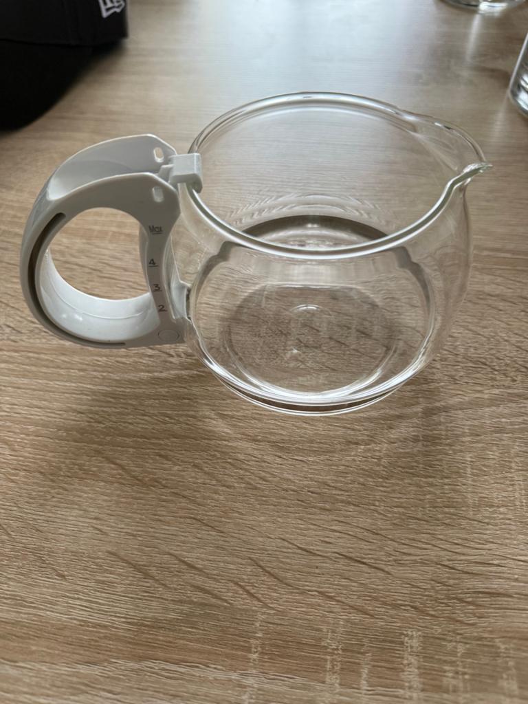 Glazen koffiekan met handvat, Huis en Inrichting, Ophalen of Verzenden, Gebruikt