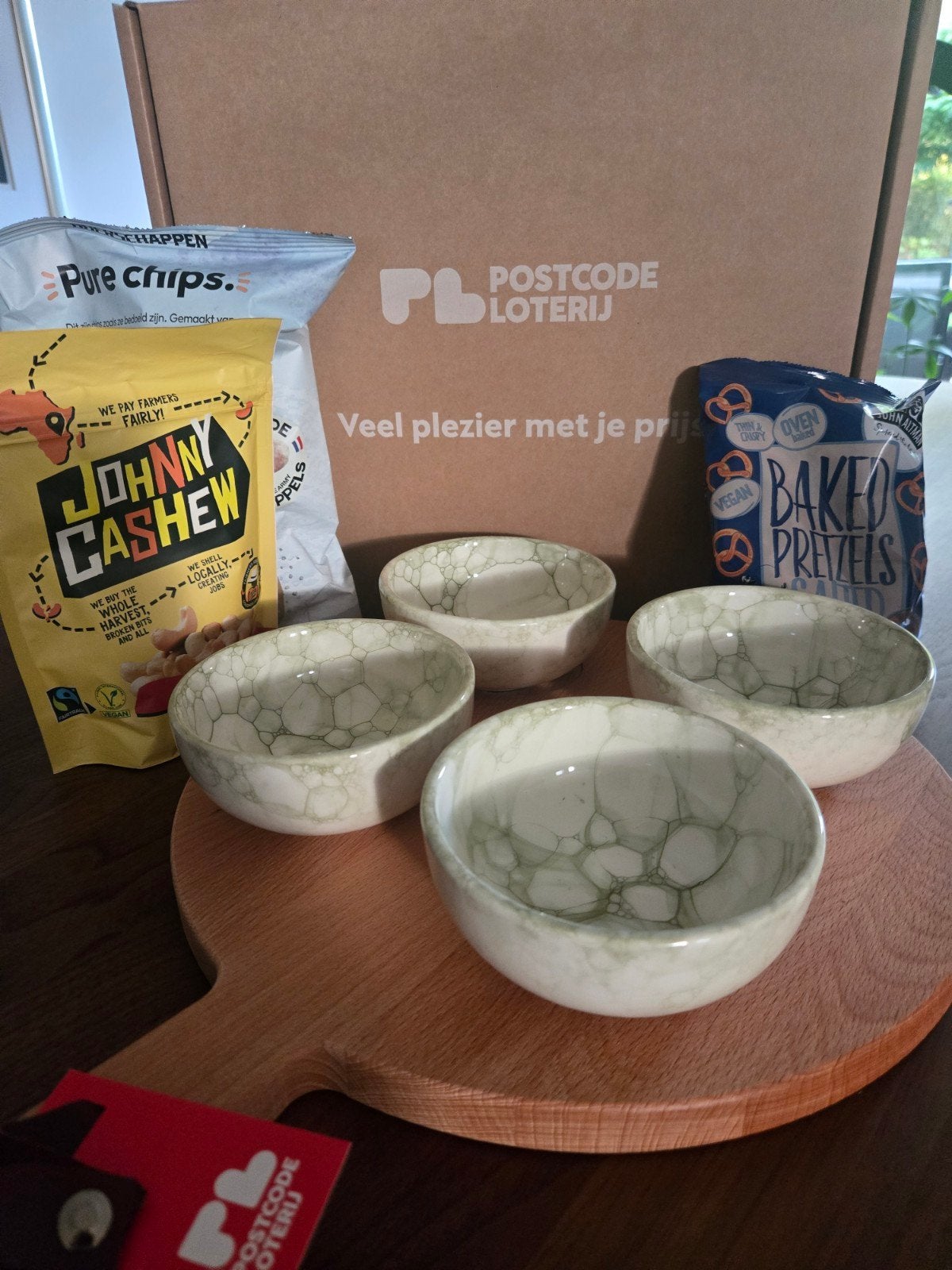 Borrelpakket Postcodeloterij, Groen, Nieuw, Ophalen of Verzenden, Modern