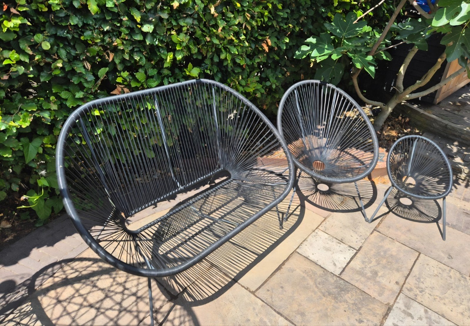 3 delig zwart tuinset, Ophalen, Zo goed als nieuw