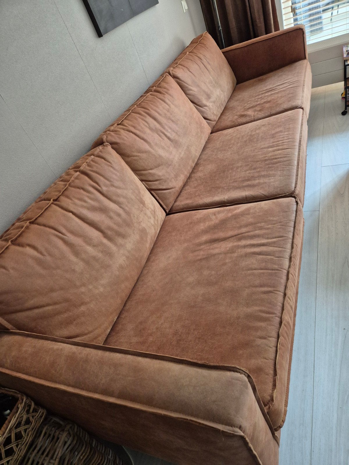 GRATIS AF TE HALEN !! Mooie bank en 4 eetkamerstoelen., Ophalen, Gebruikt, 75 tot 100 cm, 200 tot 250 cm