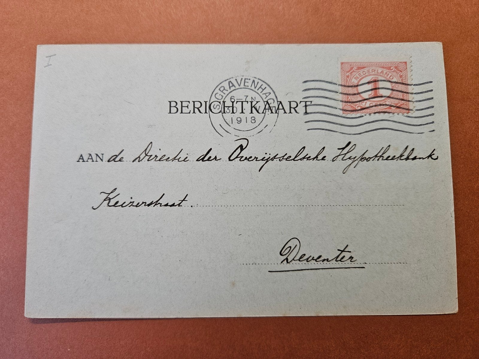 81) Adreswijziging Neerlands Koopkracht 1918, Postzegels en Munten, Ophalen of Verzenden, Briefkaart