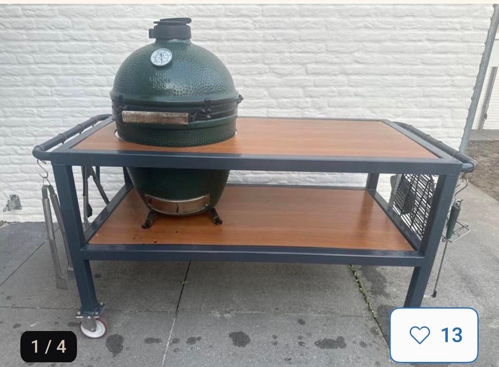 Verrijdbare werkkar voor Big Green Egg Large, Ophalen, Gebruikt