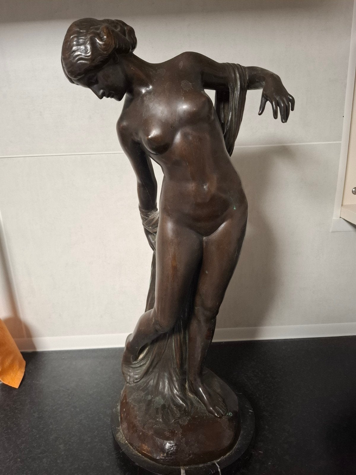 beroemde beeld “The Brook” (De Beek). Isodor Konti, Antiek en Kunst, Art nouveau, Ophalen of Verzenden, Brons, 20 - 50 cm