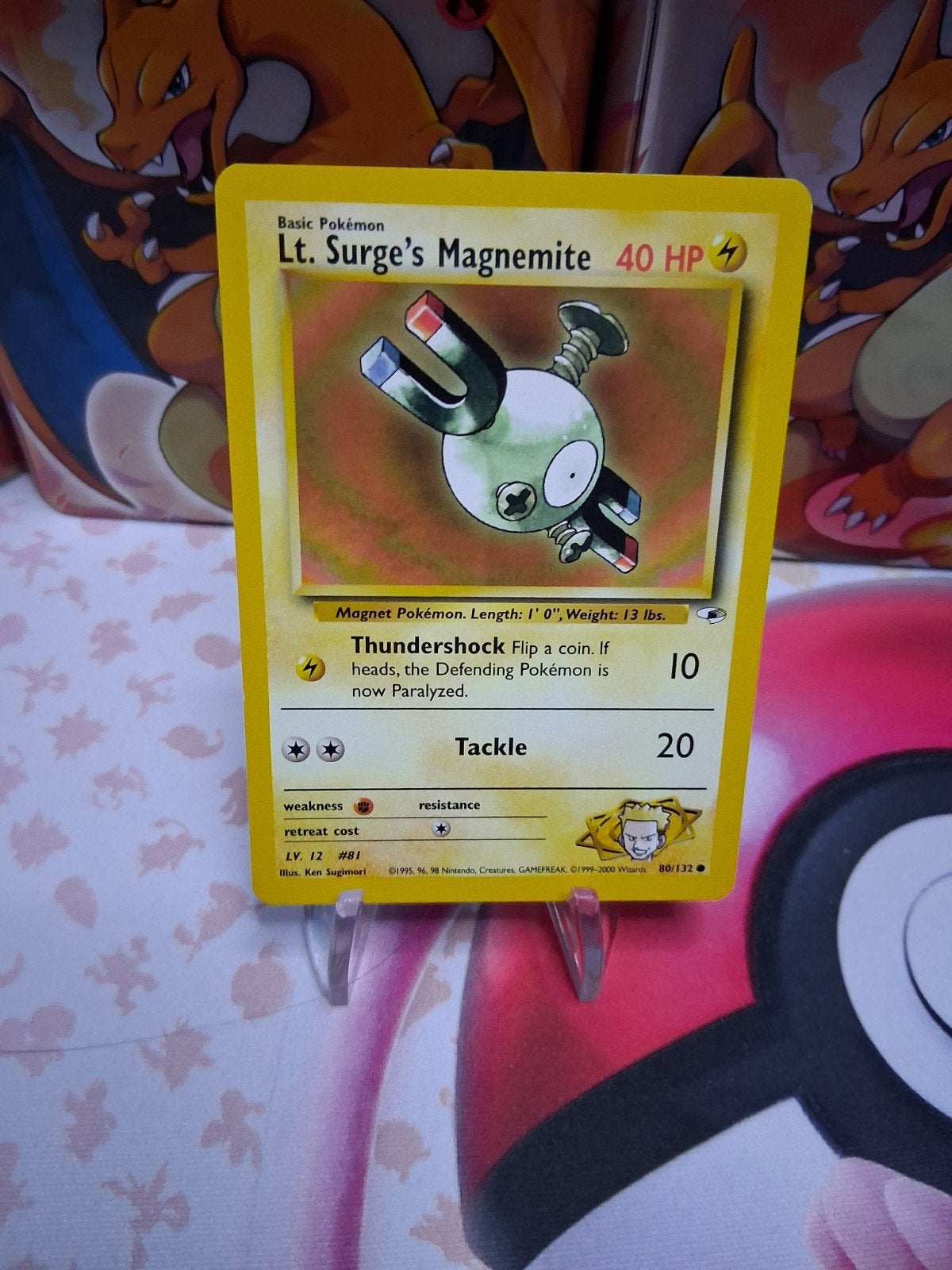 Lt. Surge's Magnemite Pokémon Kaart (80/132), Hobby en Vrije tijd, Verzamelkaartspellen | Pokémon, Gebruikt, Losse kaart, Ophalen of Verzenden