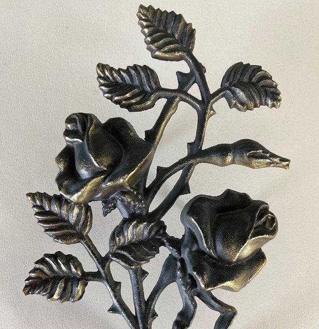 Sobraf-Fracaro Frans metalen rozen ornament, Ophalen of Verzenden