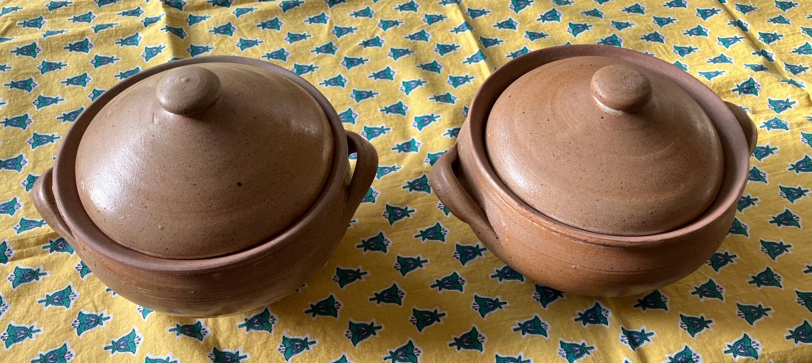 FRANSE GRES aardewerk schalen met deksels, Ophalen of Verzenden