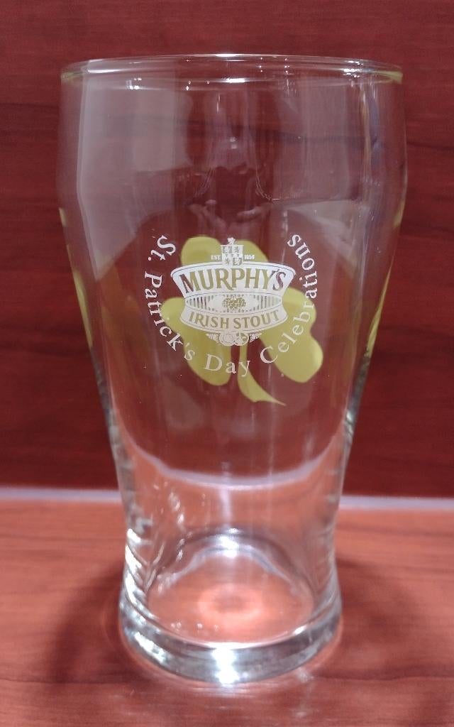 Vintage Murphy’s Irisch Stout Glas 50cl Dubbel print. (A), Verzamelen, Ophalen of Verzenden, Gebruikt, Glas of Glazen, Overige merken