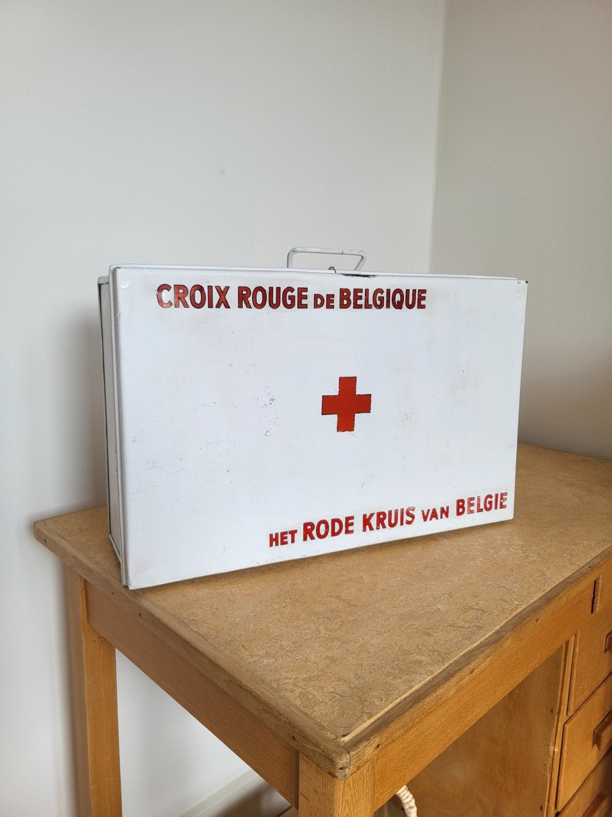 Vintage EHBO-doos Rode Kruis België, Ophalen of Verzenden, Gebruikt