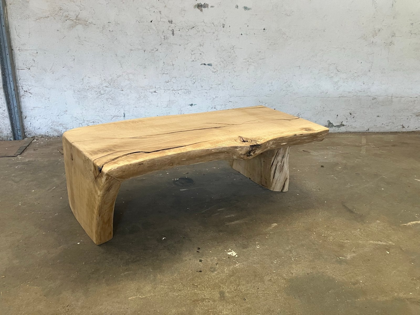 Unieke massief eikenhouten salontafel - Natuurlijke look