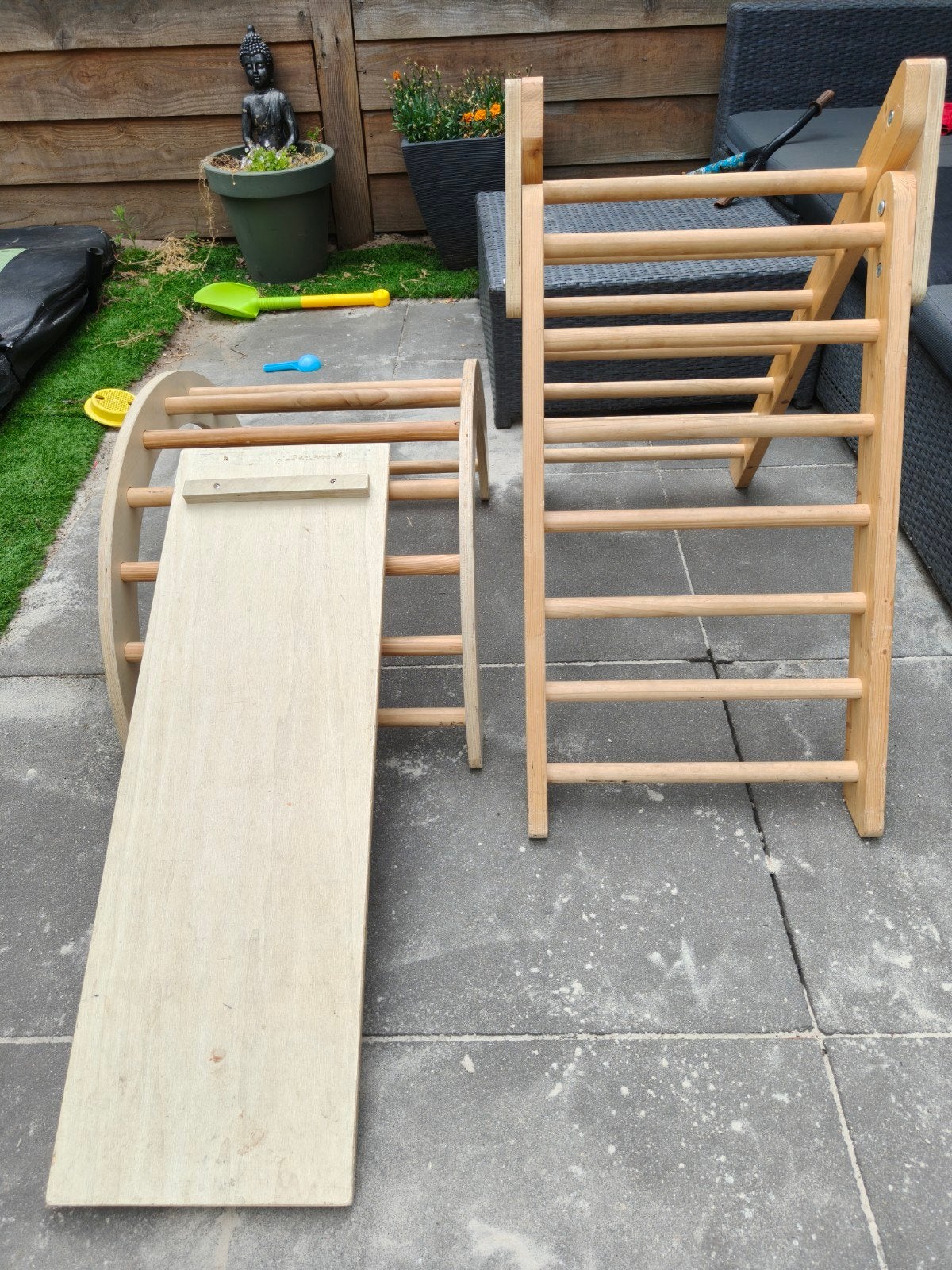 Klimrek met glijbaan, Kinderen en Baby's, Speelgoed | Buiten | Speeltoestellen, Ophalen, Gebruikt, Glijbaan