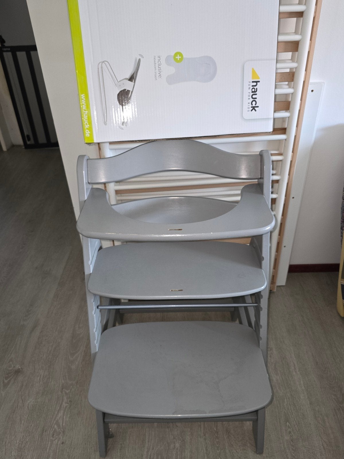 Hauck  meegroeistoel met Bouncer 2-in-1, Ophalen, Zo goed als nieuw, Meegroeistoel, Gordel(s)