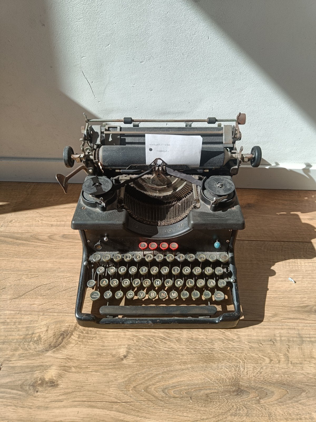 Typemachine Torpedo, Ophalen