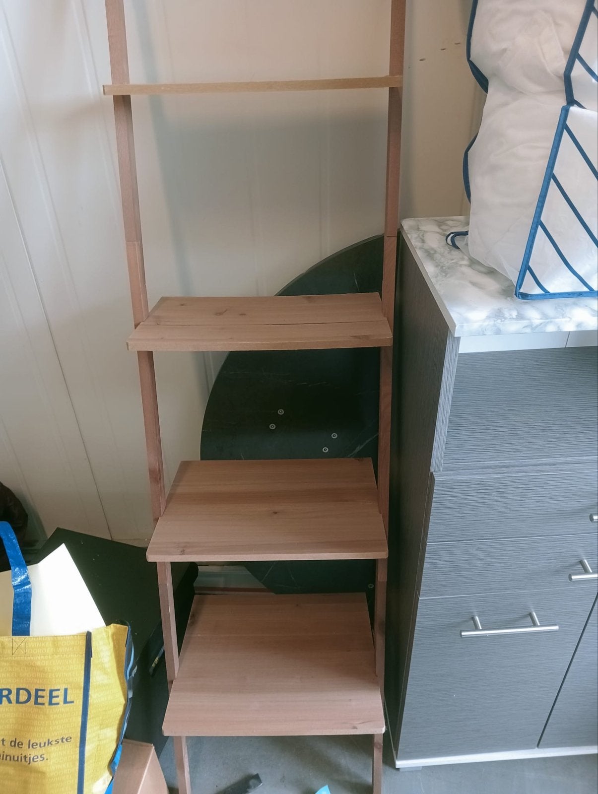 Decoratieladder / Boekenrek van hout, Huis en Inrichting, Kasten | Stellingkasten, Ophalen, Gebruikt