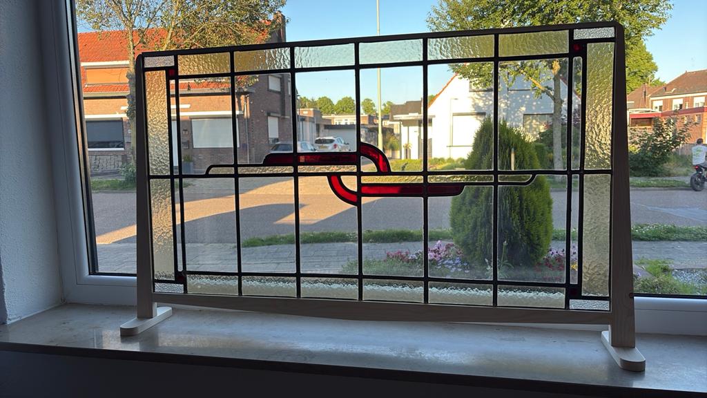 Glas in lood raamdecoratie, Ophalen, Zo goed als nieuw, Glas in lood, Minder dan 80 cm