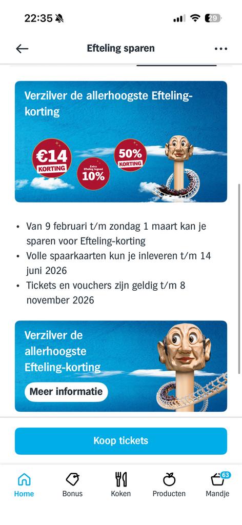 AH Efteling zegels, Verzamelen, Supermarktacties, Ophalen