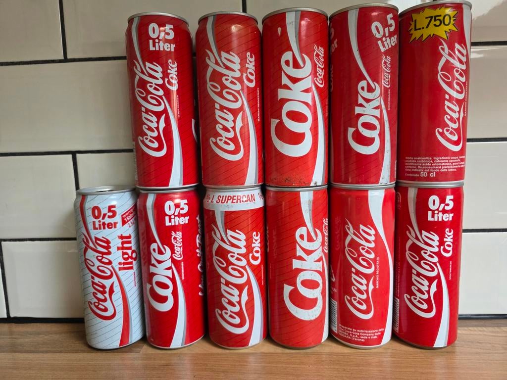 11 Coca-Cola blikken 500 ml - Diverse landen & condities, Ophalen of Verzenden, Gebruikt, Gebruiksvoorwerp