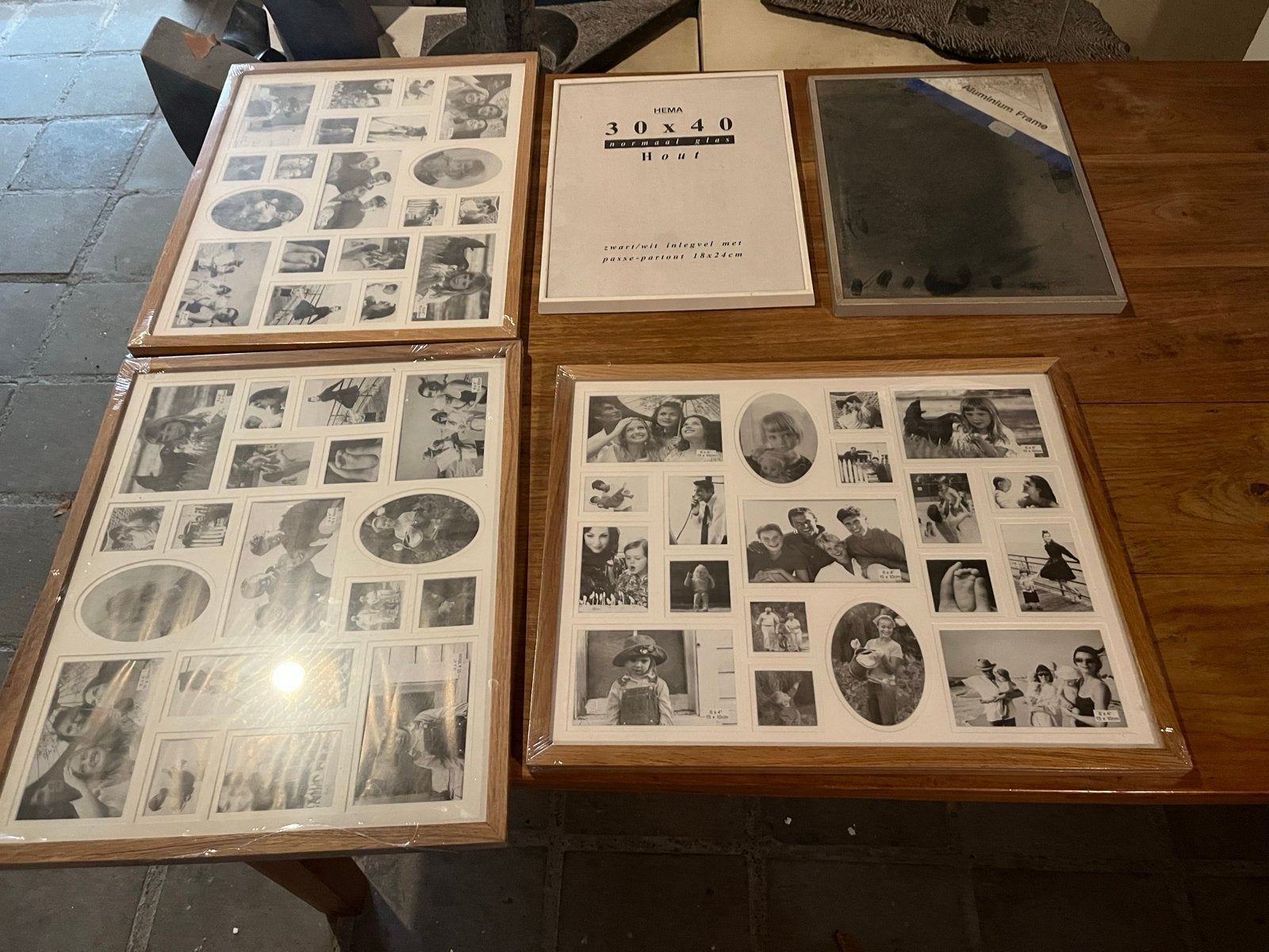 Diverse fotolijsten en collagelijsten - Nieuwstaat, Ophalen, Bruin, Nieuw, Collagelijst