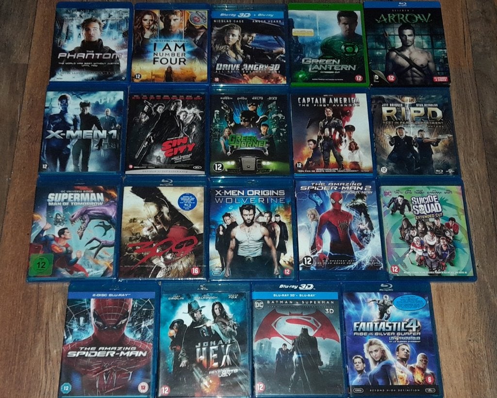 Partij Marvel, DC op Bluray en DVD - collectie 41 stuks, Cd's en Dvd's, Engels, Verzenden, Nederlands, Film