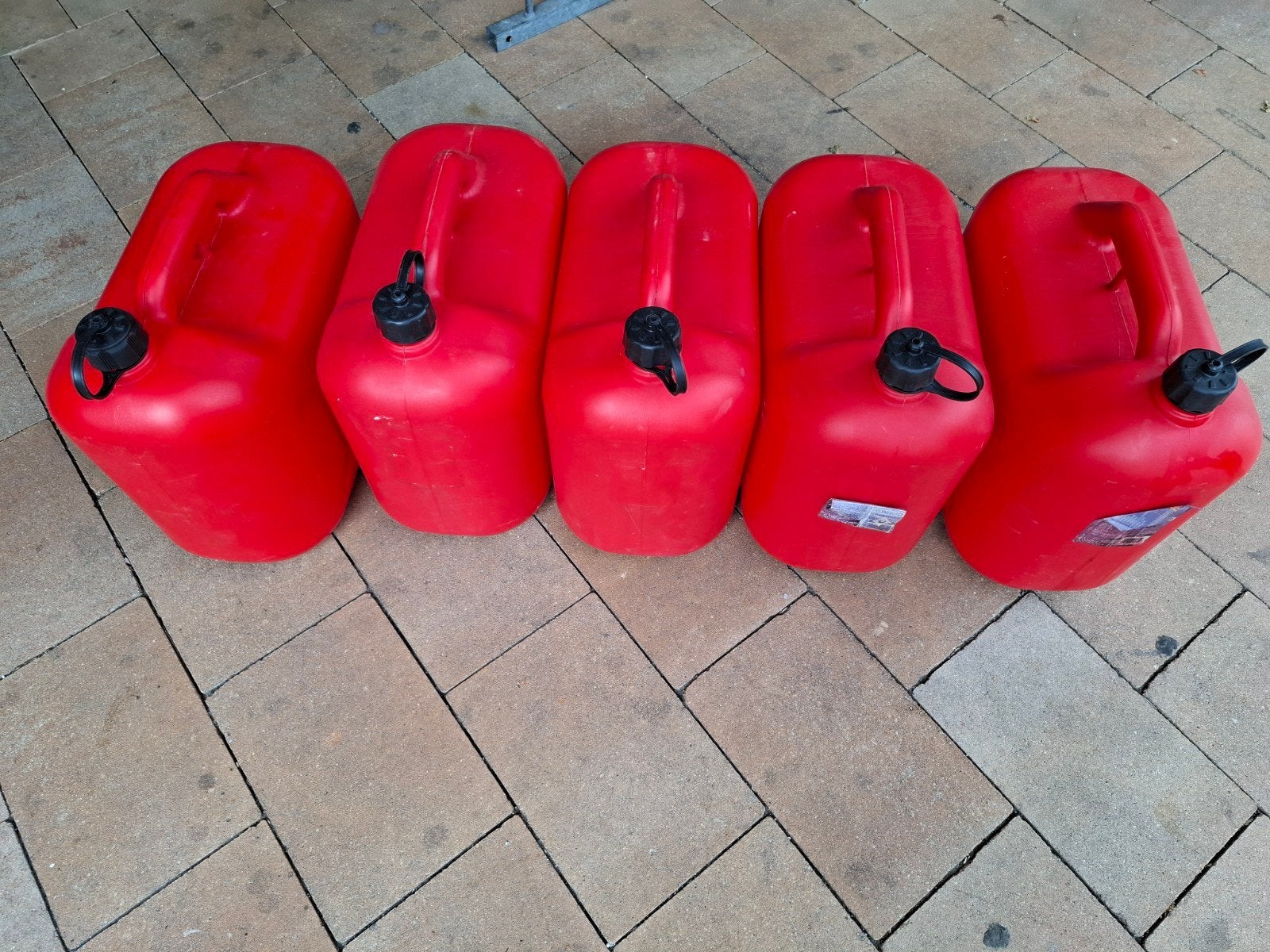 5x Jerrycan 20 liter voor brandstof, Auto diversen, Overige Auto diversen, Ophalen