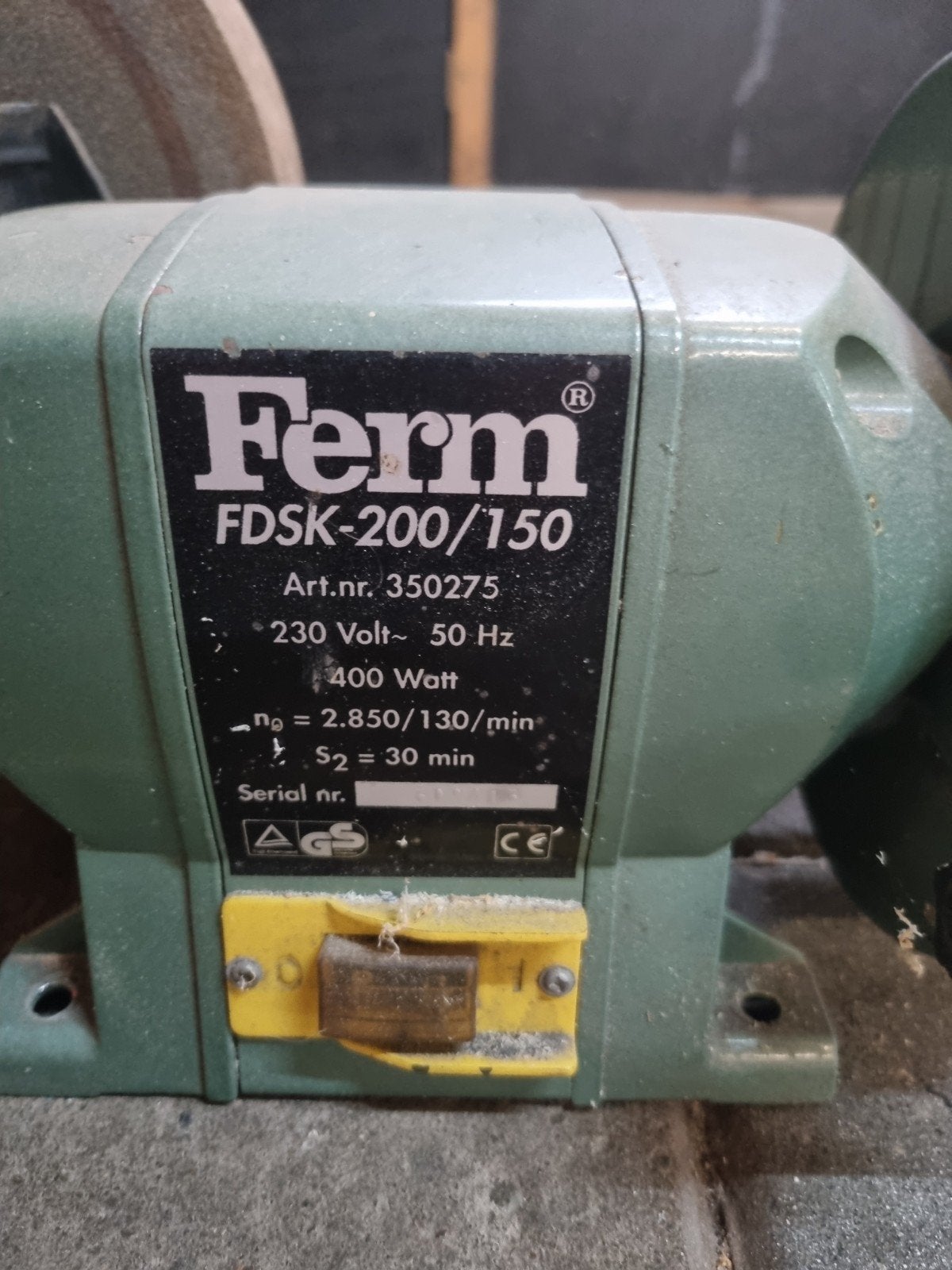 slijpsteen slijptol bankslijpmachine, Ophalen of Verzenden, Gebruikt, Minder dan 700 watt, Werkbankslijpmachine