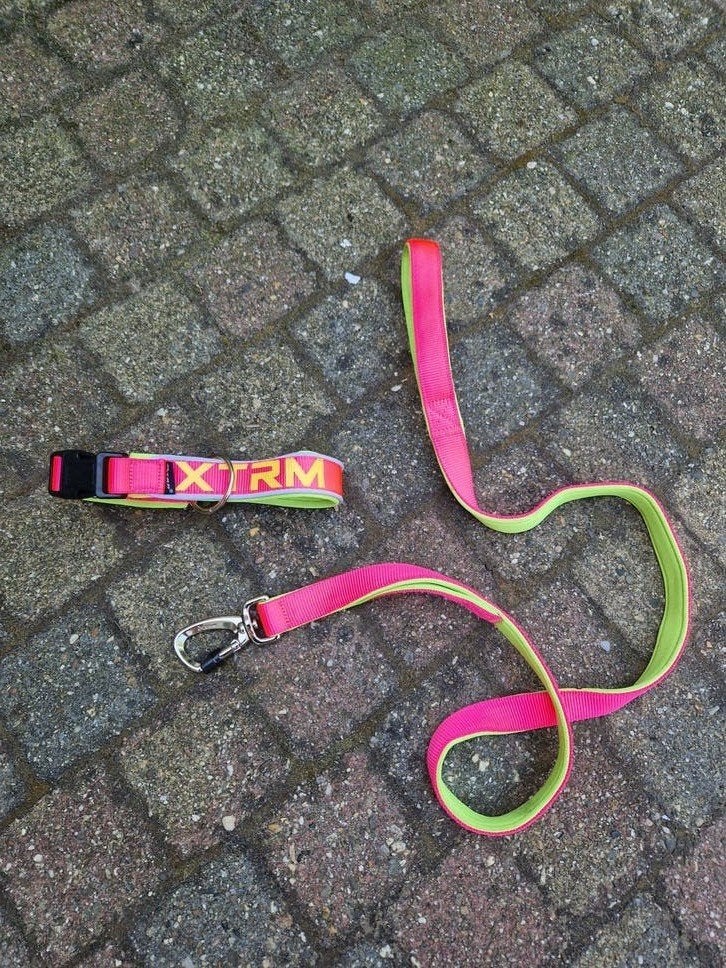 Set halsband/lijn Nayeco X-TRM Neon Flash fuchsia neongeel, Ophalen of Verzenden, Zo goed als nieuw