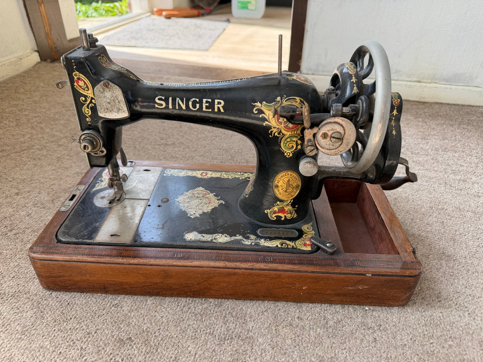 Antieke Singer Naaimachine - Decoratief Stuk, Ophalen
