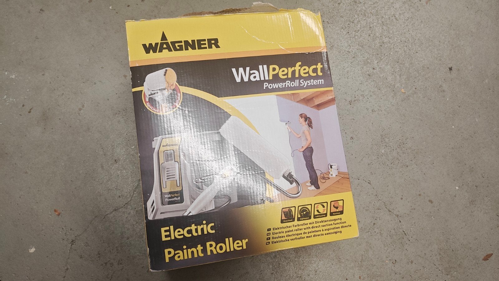 Wagner WallPerfect PowerRoll System - Elektrische Verfroller, Ophalen, Zo goed als nieuw, Verfspuit of Verfpomp