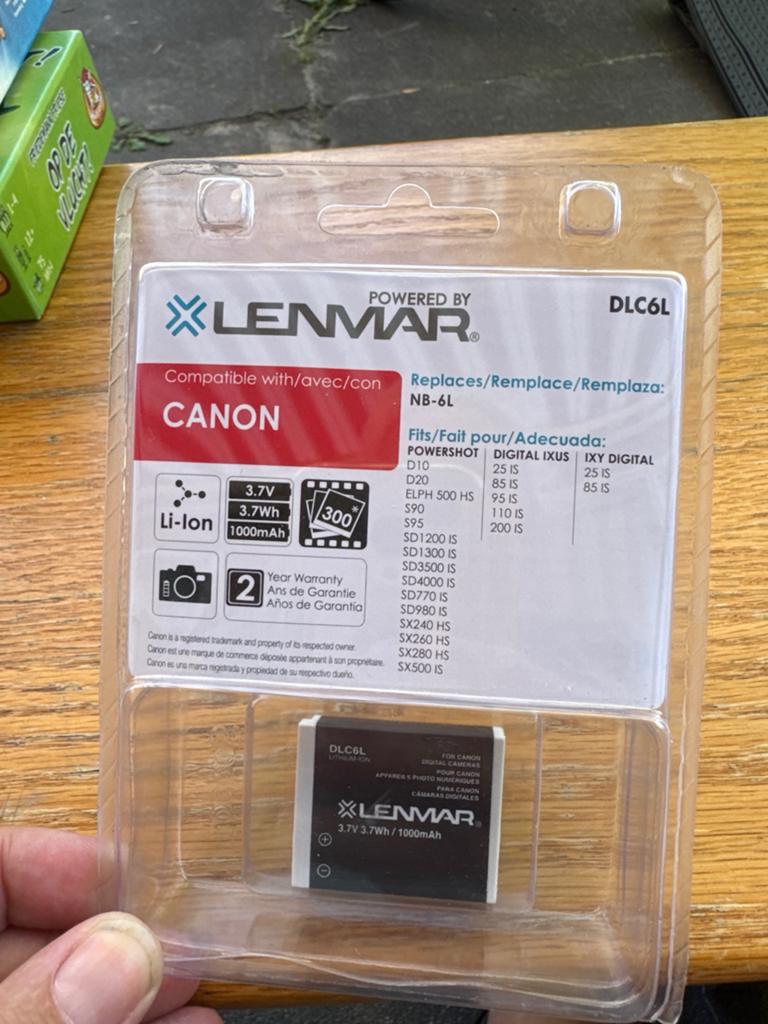 Lenmar DLC6L Accu voor Canon NB-6L - Nieuw in verpakking, Ophalen of Verzenden, Nieuw, Oplaadbaar