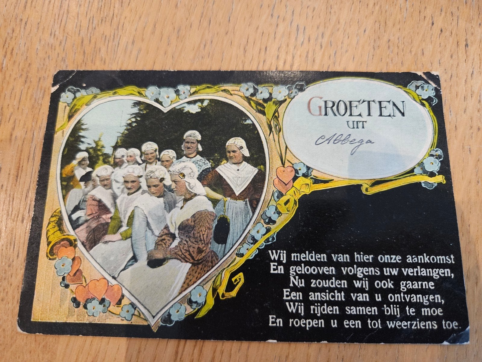 Groeten uit Abbega (Friesland), Verzamelen, Ophalen of Verzenden, Voor 1920, Gelopen, Friesland