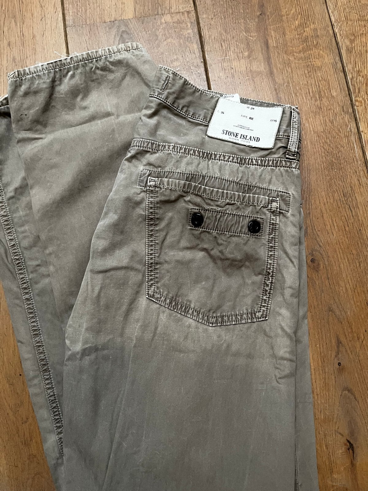 Stone Island broek - Maat 28/34, Ophalen of Verzenden, Gedragen, Maat 46 (S) of kleiner, Grijs