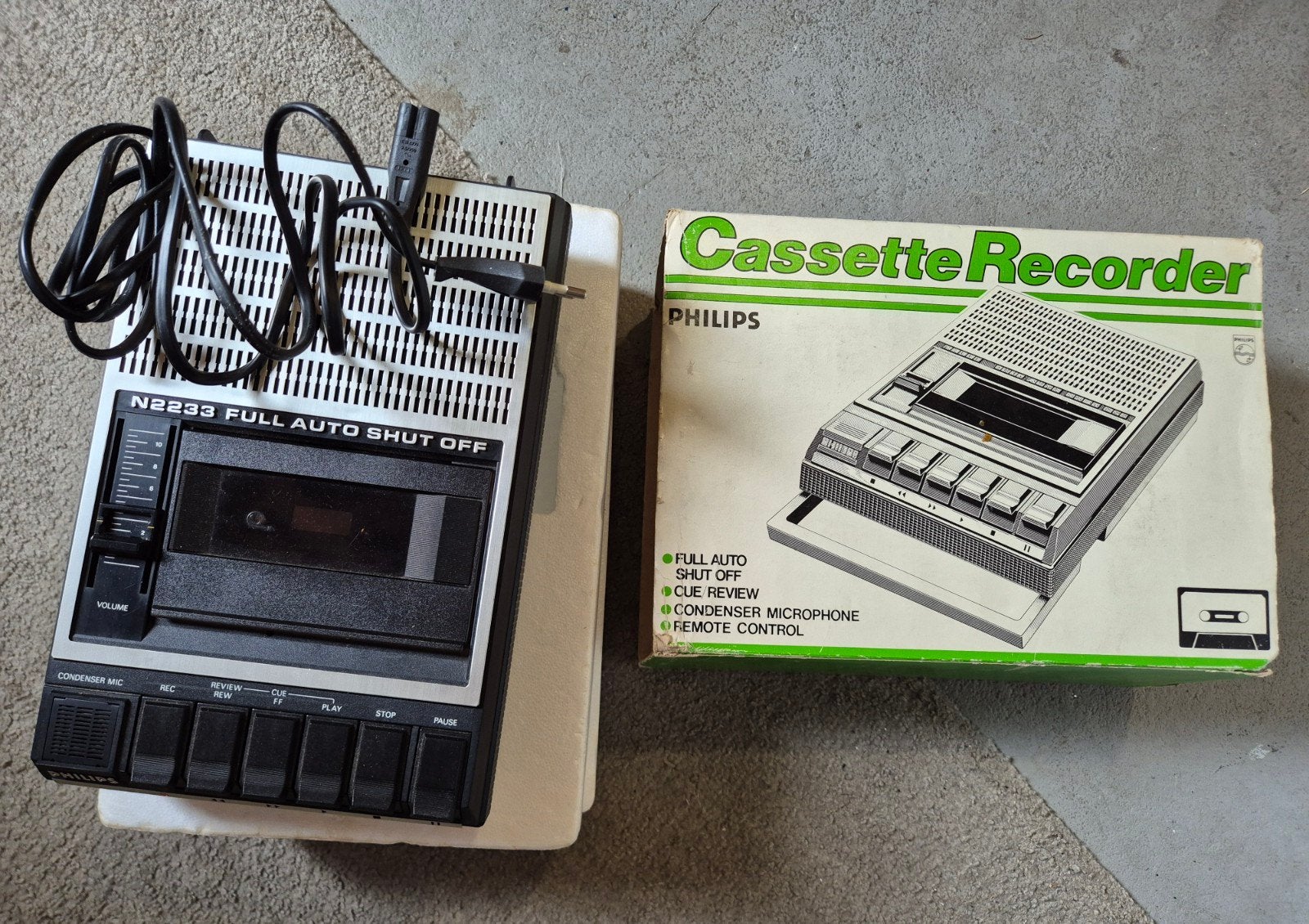 Philips N2233 Cassette Recorder - Vintage Bandrecorder, Ophalen of Verzenden, Onderdeel