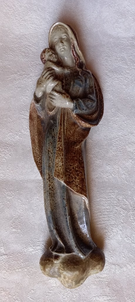 Terraco Draak, Beesel,Aardewerk beeld, Maria met Kind, Verzenden, 20 - 50 cm, Steen of Keramiek, Beeld
