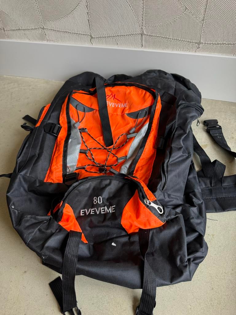 Nieuwe Survival Rugzak - Zwart/Oranje - Waterdicht, Ophalen, Nieuw, Overige merken, Waterdicht