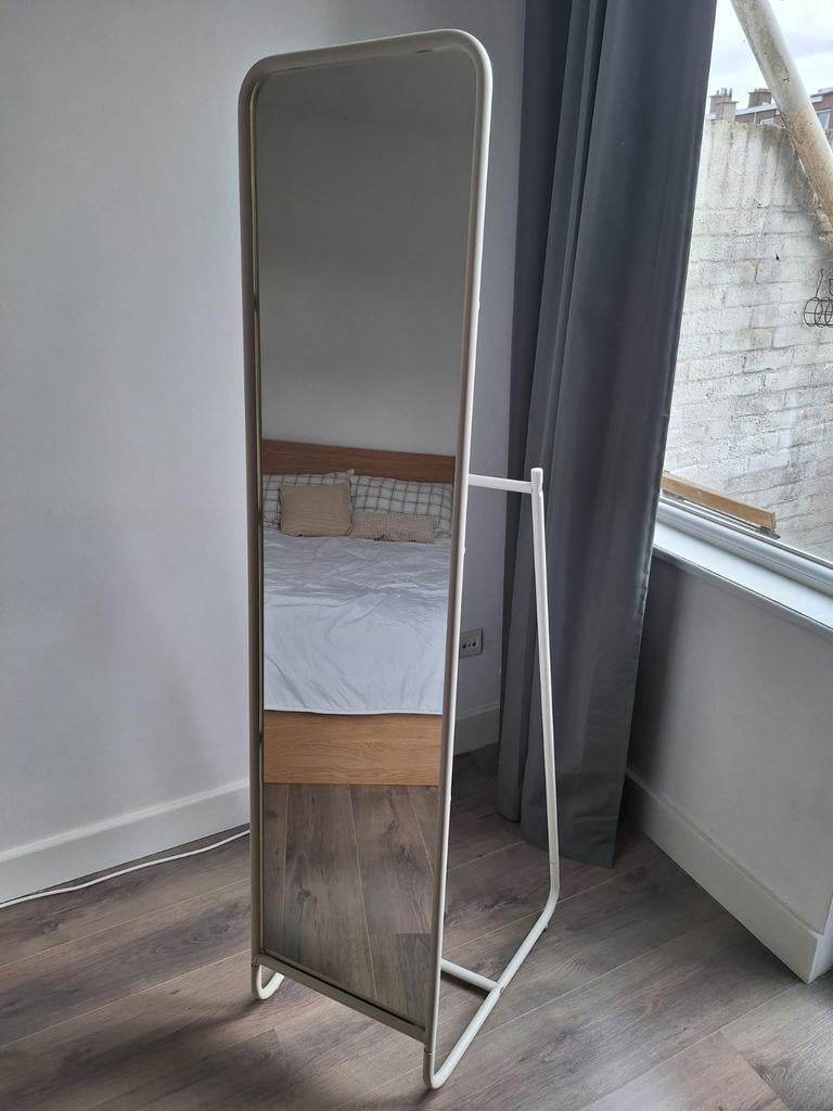 Ikea staande spiegel met haakjes, 163x48cm, Ophalen, Minder dan 50 cm, Gebruikt, 150 tot 200 cm