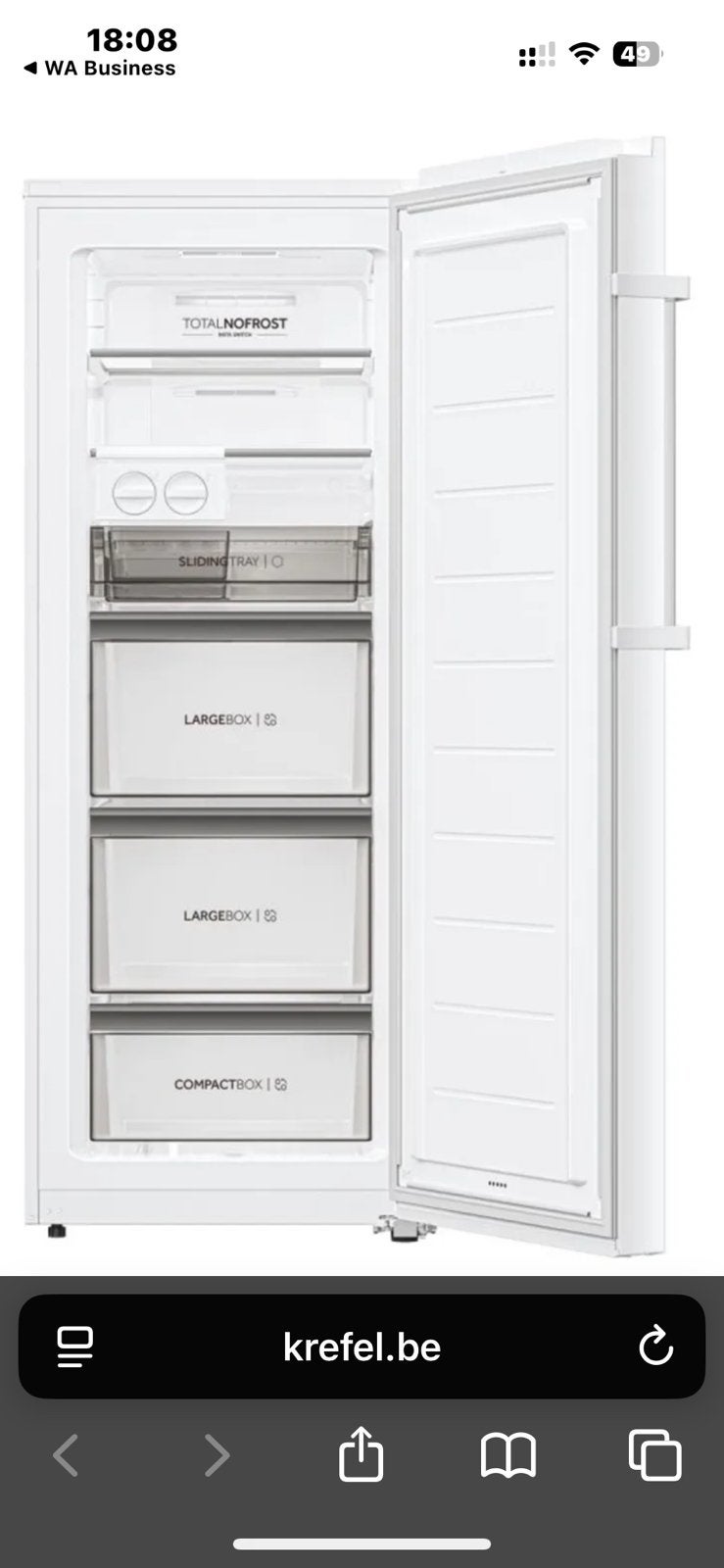Haier vrieskast met lades, Ophalen, Zo goed als nieuw, 60 tot 90 cm, 160 cm of meer