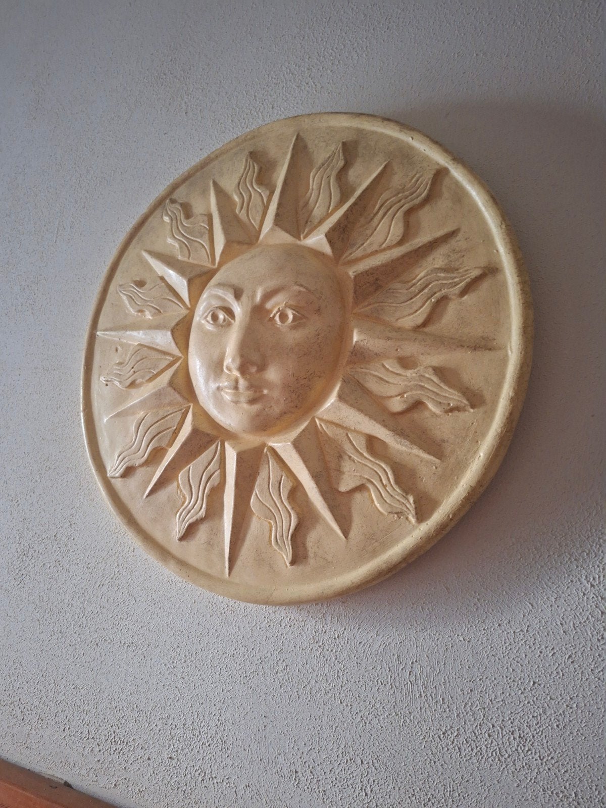 Wanddeco ZON  ( Ø 44 cm ) Binnen / buiten, Tuin en Terras, Tuinwanddecoratie, Ophalen, Zo goed als nieuw