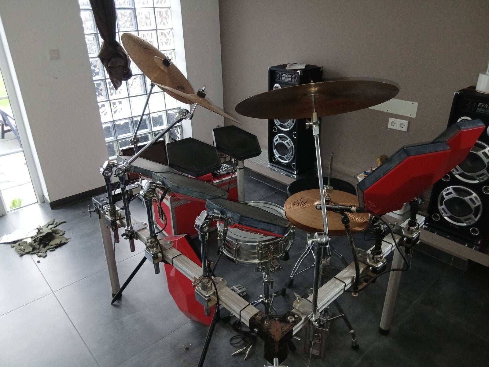 Unieke Vintage Hybride Drumset – Simmons Pads + Clavia ddrum, Ophalen, Gebruikt, Overige merken, Elektronisch