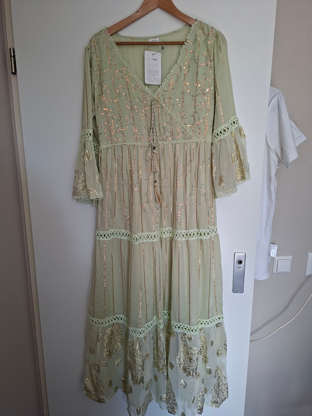 Nieuwe prachtige bling bling Ibiza boho jurk One Size, Maat 38/40 (M), Nieuw, Ophalen of Verzenden, Onder de knie
