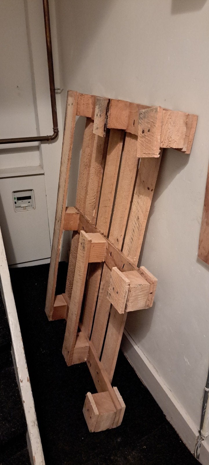 Pallet, niet helemaal meer heel (brandhout?), Ophalen, Minder dan 25 mm, Minder dan 200 cm, Vuren