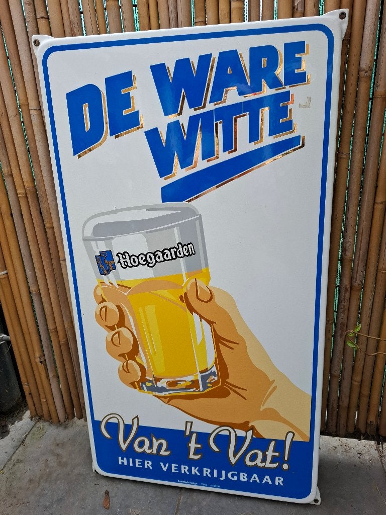 Emaillebord Hoegaarden, Verzamelen, Ophalen of Verzenden, Nieuw, Reclamebord, Plaat of Schild, Overige merken