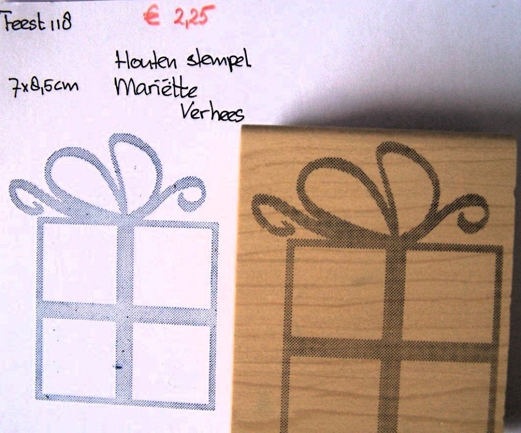 Feest 118 Houten stempel, Ophalen of Verzenden, Gebruikt, Houten stempel