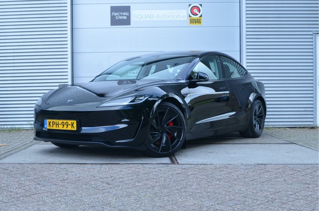 Tesla Model 3 Performance AWD 78 kWh Highland AutoPilot4.0,, Auto's, Tesla, Automaat, 12 maanden, 528 km, Zwart
