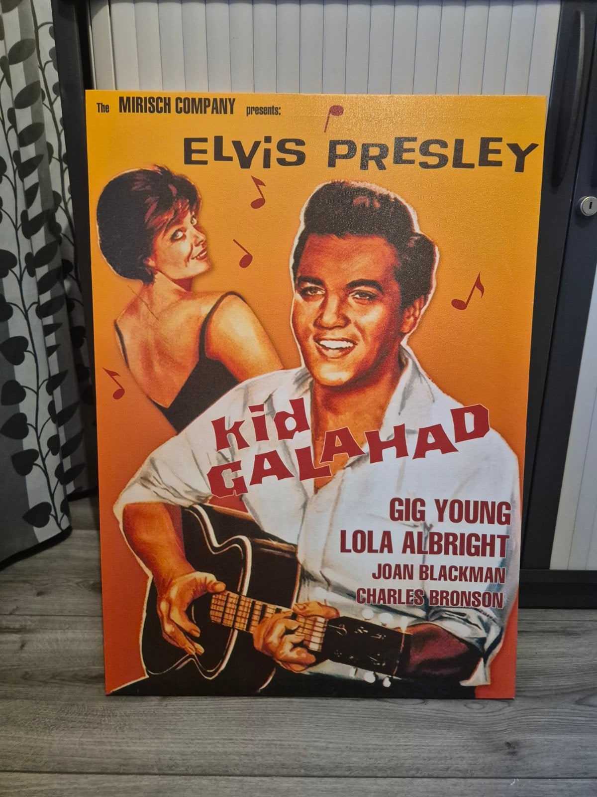 Elvis Presley Kid Galahad Canvas Schilderij, Ophalen of Verzenden, Zo goed als nieuw, 50 tot 75 cm, Schilderij